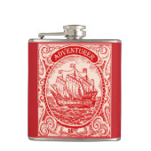 Klassieke schedel Antiek  avonturier Zee Heupfles (Voorkant)