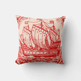 Klassieke schedel Antiek  avonturier Zee Kussen