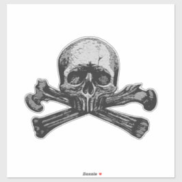 klassieke schedel en dwarsbeenderen sticker