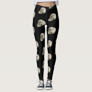 Klassieke Schedel Tekening Leggings
