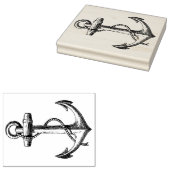 Klassieke scheepsanker touw silhouet rubberstempel (Gestempeld)