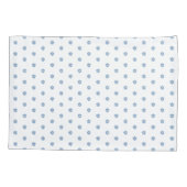 klassieke schemerblauwe florale kussensloop (Achterkant-Links)