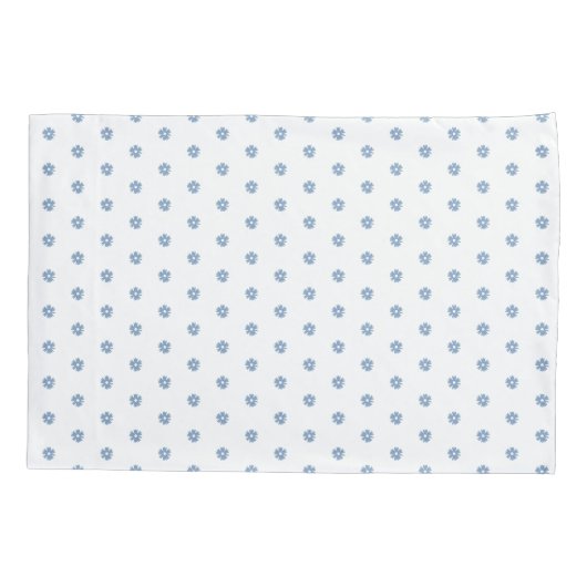 klassieke schemerblauwe florale kussensloop (Achterkant-Links)