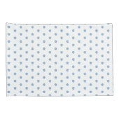 klassieke schemerblauwe florale kussensloop (Achterkant-Rechts)