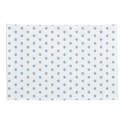 klassieke schemerblauwe florale kussensloop (Achterkant-Rechts)