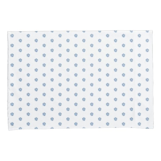 klassieke schemerblauwe florale kussensloop (Voorkant-Rechts)