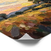 Klassieke schemering landschapskunst poster (Hoek)