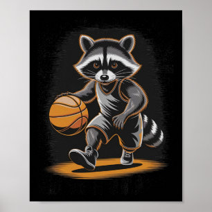 Klassieke Schets Wasbeer Praat Schiet Slam Game Du Poster