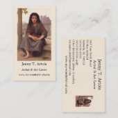 Klassieke schildering van Bouguereau: de Bohemen ( Visitekaartje (Voorkant / Achterkant)