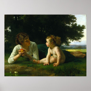 Klassieke schildering van Bouguereau: Temptation ( Poster