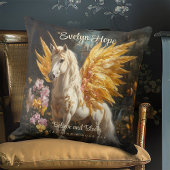 Klassieke Schildering Witte Pegasus Met Gouden Vle Kussen