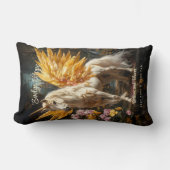 Klassieke Schildering Witte Pegasus Met Gouden Vle Kussen (Voorkant)