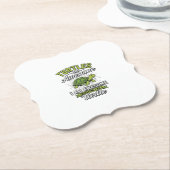 Klassieke schildpadden zijn geweldig Funny Turtle Kartonnen Onderzetters (Gekanteld)