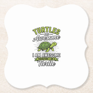 Klassieke schildpadden zijn geweldig Funny Turtle  Kartonnen Onderzetters