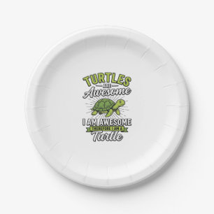 Klassieke schildpadden zijn geweldig Funny Turtle  Papieren Bordje
