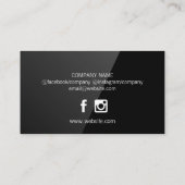 Klassieke, schone professional (zwart / grijs) visitekaartje (Achterkant)