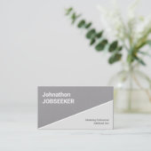 Klassieke Schone Werkzoekende Werkzoekende Grijs C Visitekaartje (Staand voorkant)