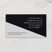 Klassieke Schone Werkzoekende Werkzoekende Zwart K Visitekaartje (Achterkant)