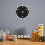 Klassieke schoolboudgetallen zwarte en witte muur<br><div class="desc">Klassieke het kijken klok,  pas de kleuren van de lijnen en de achtergrond,  evenals de doopvont aan.</div>
