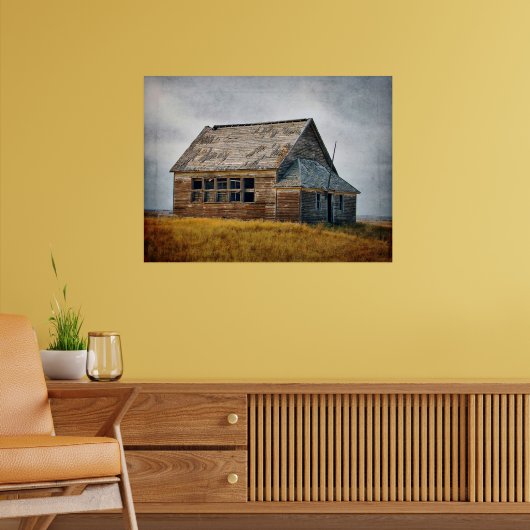 Klassieke schoolhuis posterprint poster (Woonkamer 2)
