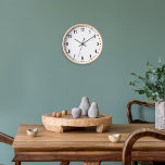 Klassieke schoolmuur<br><div class="desc">Klassieke het kijken klok, pas de kleuren van de lijnen en de achtergrond, evenals de doopvont aan.</div>