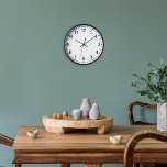 Klassieke schoolmuur<br><div class="desc">Klassieke het kijken klok, pas de kleuren van de lijnen en de achtergrond, evenals de doopvont aan.</div>