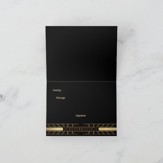 Klassieke schoonheid Art Deco - Dank u Bedankkaart (Binnen)