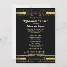 Klassieke schoonheid Art Deco repetitie diner Kaart