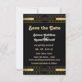 Klassieke schoonheid Art Deco Save the Date Kaart (Voorkant)