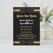 Klassieke schoonheid Art Deco Save the Date Kaart (Staand voorkant)