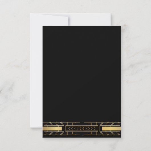 Klassieke schoonheid Art Deco Save the Date Kaart (Achterkant)