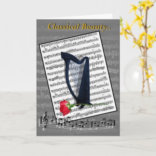 Klassieke Schoonheid Kaart (Gele Bloem)