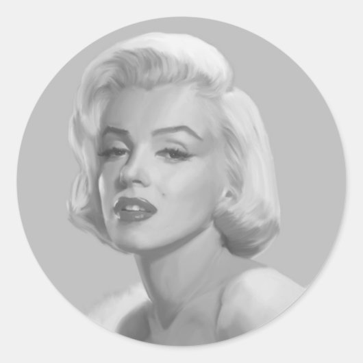 Klassieke schoonheid ronde sticker (Voorkant)