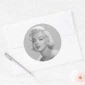 Klassieke schoonheid ronde sticker (Envelop)