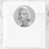 Klassieke schoonheid ronde sticker (Tas)