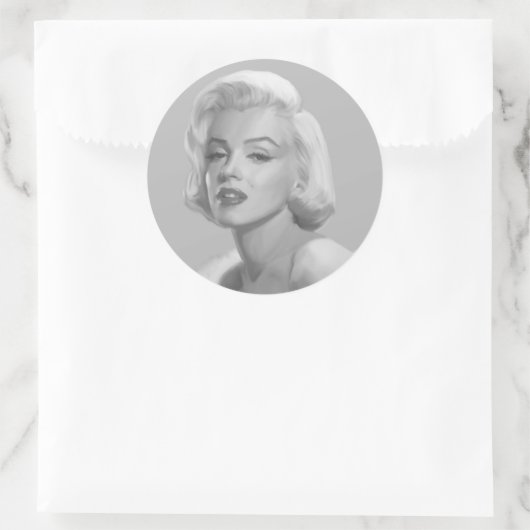 Klassieke schoonheid ronde sticker (Tas)