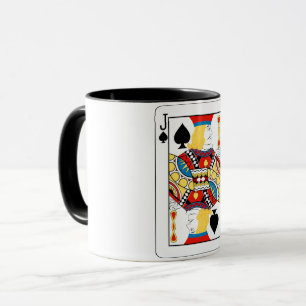 Klassieke Schoppen Boer Pokerkaart Mok
