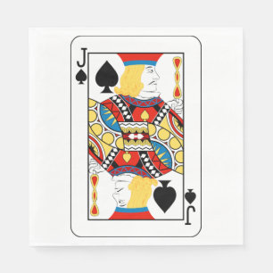 Klassieke Schoppen Boer Pokerkaart Servet