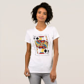 Klassieke Schoppen Boer Pokerkaart T-shirt (Voorkant volledig)