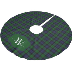 Klassieke Schotse Black Watch Tartan Plaid Monogra Kerstboom Rok