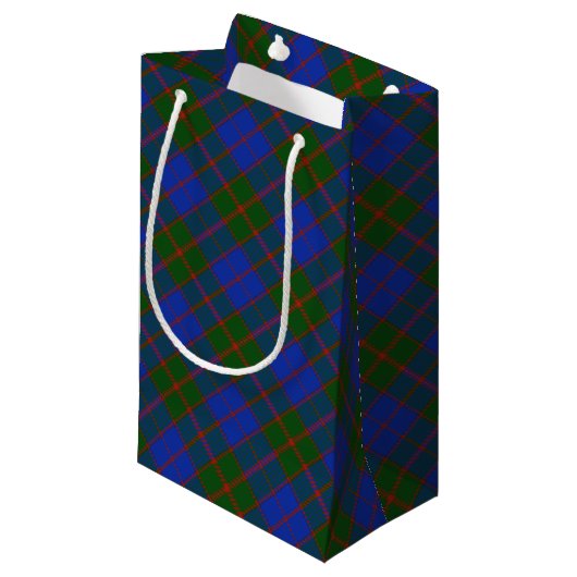 Klassieke Schotse LAN Tartan Pset Pattered Klein Cadeauzakje (Voorkant Gekanteld)