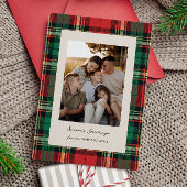Klassieke Schotse Plaid Kerstkaart