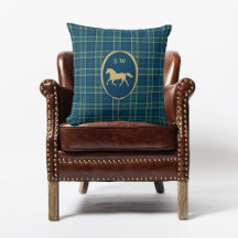 Klassieke Schotse Ruit Paard Equestrie Monogram