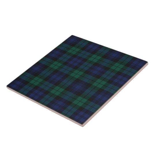 Klassieke Schotse Ruit Rustic Groen Tartan Tegeltje (Zijkant)