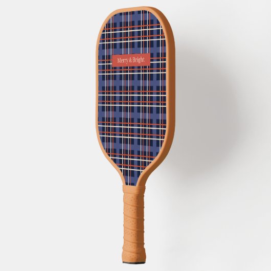 Klassieke Schotse Tartan Plaid Custom Name Pickleball Paddle (Links)