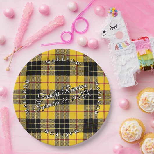 Klassieke Schotten Clan MacLeod van Lewis Tartan E Papieren Bordje (Feest)