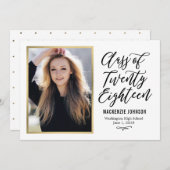 Klassieke schrijfbare KLEUR-Afstuderen kaart