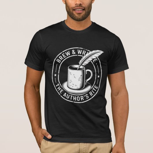 Klassieke Schrijverskoffie Het Recht van de Auteur T-shirt (Voorkant)