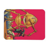 Klassieke Science-Fiction Alien Robot Pakt Man Magneet (Horizontaal)