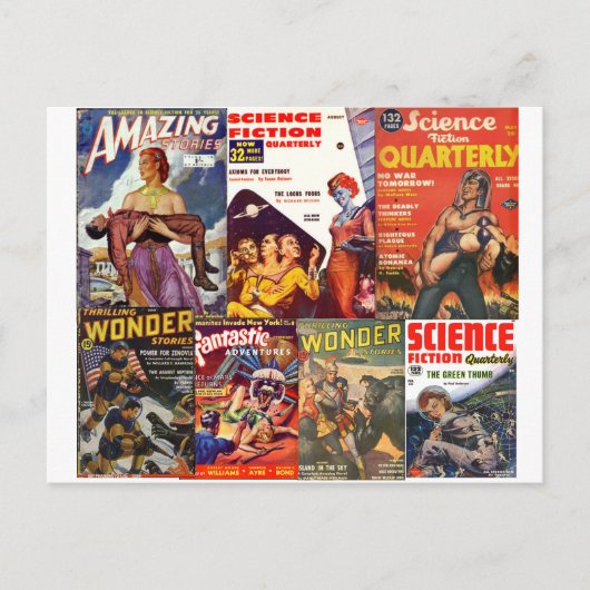 Klassieke science fiction mix briefkaart (Voorkant)